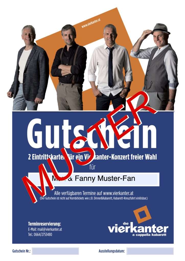 Vierkanter Ticket-Gutschein 